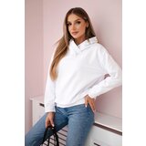 Kesi Women's sweatshirt with a zipper on the hood white | Shoptok.si