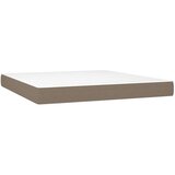  Box spring s madracem LED smeđesivi 160x200 cm tkanina | shoptok.hr
