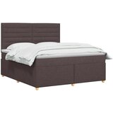  Boxspring krevet s madracem Tamno smeđa 140 x 190 cm Tkanina - Tamno smeđa 140 x 190 cm Dizajn linija | shoptok.hr