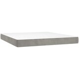  Madrac s oprugama srednje tvrdoće svjetlosivi 160x210x20 cm baršunasti | shoptok.hr
