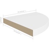  Kotna polica bela 35x35x3,8 cm MDF, (20765079) | Shoptok.si