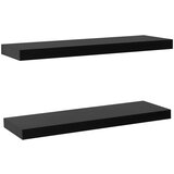 Maison Chic 2 kosi Viseče police - Stenske Police črne 80x20x3,8 cm, (21758619) Cene