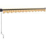 Tenda na uvlačenje žuto-bijela 3,5 x 2,5 m tkanina i aluminij | Eponuda.com
