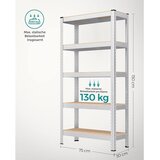 Songmics Regal GLR030E01, 5 delni, (150 x 75 x 30 cm), srebrn | Shoptok.si