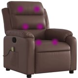 vidaXL Masažni naslanjač rjavo umetno usnje, (20923734) | Shoptok.si