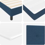 Box Spring Krevet s Madracem Plavi 90x190 cm Tkanina | shoptok.hr