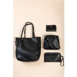 Fenzy 4-Dijelni Set Torbica I Novčanik, Crni | shoptok.hr