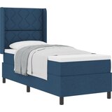 vidaXL Box Spring postelja z vzmetnico v modri barvi - 80x200 cm tkanine, (22049943) | Shoptok.si