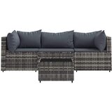  4-dijelna vrtna garnitura od poliratana s jastucima siva | shoptok.hr