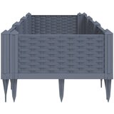  Vrtna sadilica s klinovima siva 125 x 40 x 28 5 cm PP | shoptok.hr