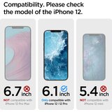 Spigen Zaštitno staklo Hartowane .tR slim HD za iPhone 12/ 12 Pro crno u