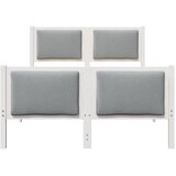  Krevetna konstrukcija Svijetlo siva 120 x 200 cm tkanina Bijela | shoptok.hr