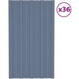 vidaXL Krovni paneli 36 kom od pocinčanog čelika sivi 80 x 45 cm | shoptok.hr