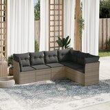  6-dijelni set vrtnih sofa od poliratana s jastucima sivi | shoptok.hr