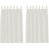 Voile zavjesa sa zavjesama 2 pcs Krema 175 x 140 cm Poliester | shoptok.hr