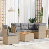  6-dijelni set vrtnih sofa s jastucima bež od poliratana | shoptok.hr