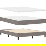 Box Spring Postelja z Blazino Taupe 140x200 cm Tkanina, (22052251) | Shoptok.si