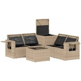  Set sofe 6 kom. Bež i krem bijela Poli Rattan i čelik | shoptok.hr
