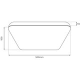  LED plafonsko svetlo NEMO LED/36W/230V 50x50 cm crno | Eponuda.com