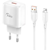 Konfulon Kućni punjač JK90+DC64 PD20W sa USB na iPhone lightning, Beli Cene
