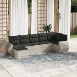  7-dijelni set vrtnih sofa svjetlosivi od poliratana | shoptok.hr