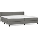 Maison Chic Box spring postelja - Vzmetna postelja z vzmetnico temno siva 200x200 cm blago SL7357, (21903768) | Shoptok.si