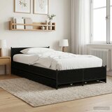  Okvir kreveta s uzglavljem s ladicama Crni hrast 80 x 200 cm | Eponuda.com