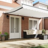 vidaXL Ručna uvlačiva tenda Bijela 500x350 cm | shoptok.hr