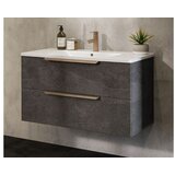 Tboss kopalniška omarica z umivalnikoma noto 90 cm, lava kam | Shoptok.si
