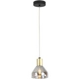 Candellux luster/visilica-viseća lampa gregory crna smedja 1X40W E14 abažur boje dima | Eponuda.com