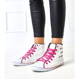 Gemre White high-top sneakers with geometric pattern Kalert u