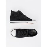 Shelvt Openwork black high sneakers | Shoptok.si
