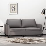  The Living Store Dvosed siv 140 cm umetno usnje - Kavč Dvosed, (21454318) Cene