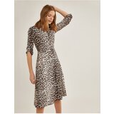 Koton Women's Brown Leopard Pattern Dress 9YA88325PW | Shoptok.si