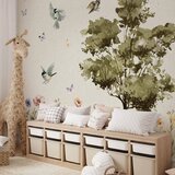  Foto tapeta - Spring Meadow - a Clearing With Flowers Painted in Watercolours 400x280 Standard | shoptok.hr