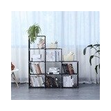 Herzberg HG-03350 modularni stojalo za shranjevanje s 9 policami 125 x 125 cm Slike