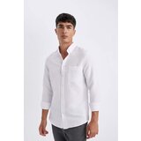 Defacto Slim Fit Polo Neck Long Sleeve Cotton Shirt Cene