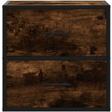 vidaXL Stenska nočna omarica 2 kosa dimljen hrast 40x31x39,5 cm | Shoptok.si