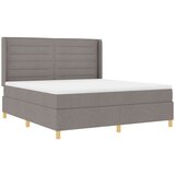 Box Borovniška postelja z vzmetnico Taupe 180x200 cm Tkanina, (22050550) | Shoptok.si