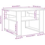  Kava Stol Sonoma hrast 64 x 54 x 44 cm Konstruirano drvo | shoptok.hr