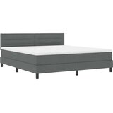  Krevet s opruga kutije Tamno siva 180 x 200 cm tkanina Slike