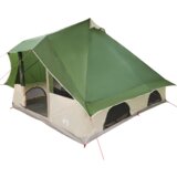vidaXL Družinski Šotor Tipi Zelen 8-Osebn Vodoodporen | Shoptok.si