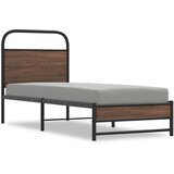  Okvir kreveta bez madraca smeđa boja hrasta 75x190 cm drveni | shoptok.hr