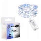 springos Božične lučke 20 LED lučk na baterije, modre in tople bele, (21638550) Cene