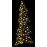 vidaXL Božično drevo med 160 LED Toplo bela 150 cm Ratan | Shoptok.si