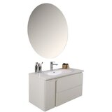 Hanah home Kupatilski ormarić sa umivaonikom i ogledalom (2 komada) Future Bianco | Eponuda.com