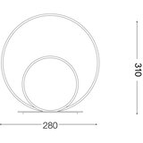 Ideal Lux - LED stona lampa OZ LED/22W/230V CRI 90 zlatna | Eponuda.com