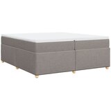  Krevet s oprugama i madracem smeđesivi 200x200 cm od tkanine | shoptok.hr