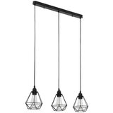 vidaXL Stropna svjetiljka u obliku dijamanta crna 3 x žarulja E27 Cijene