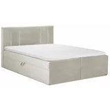 Mazzini Beds bež baršunasti bračni krevet Mazzini Kreveti Afra, 160 x 200 cm